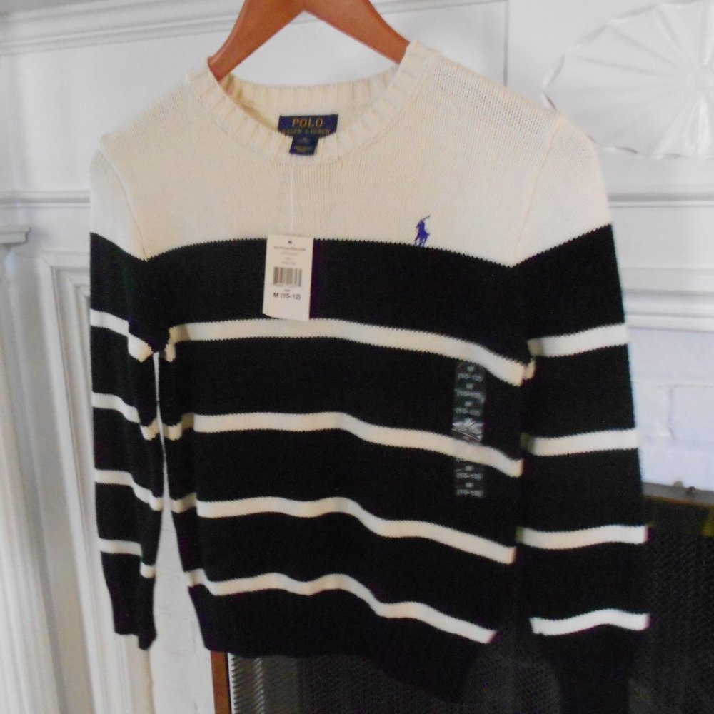 NWT Boys Polo Ralph Lauren Sweater Stripes  Medium